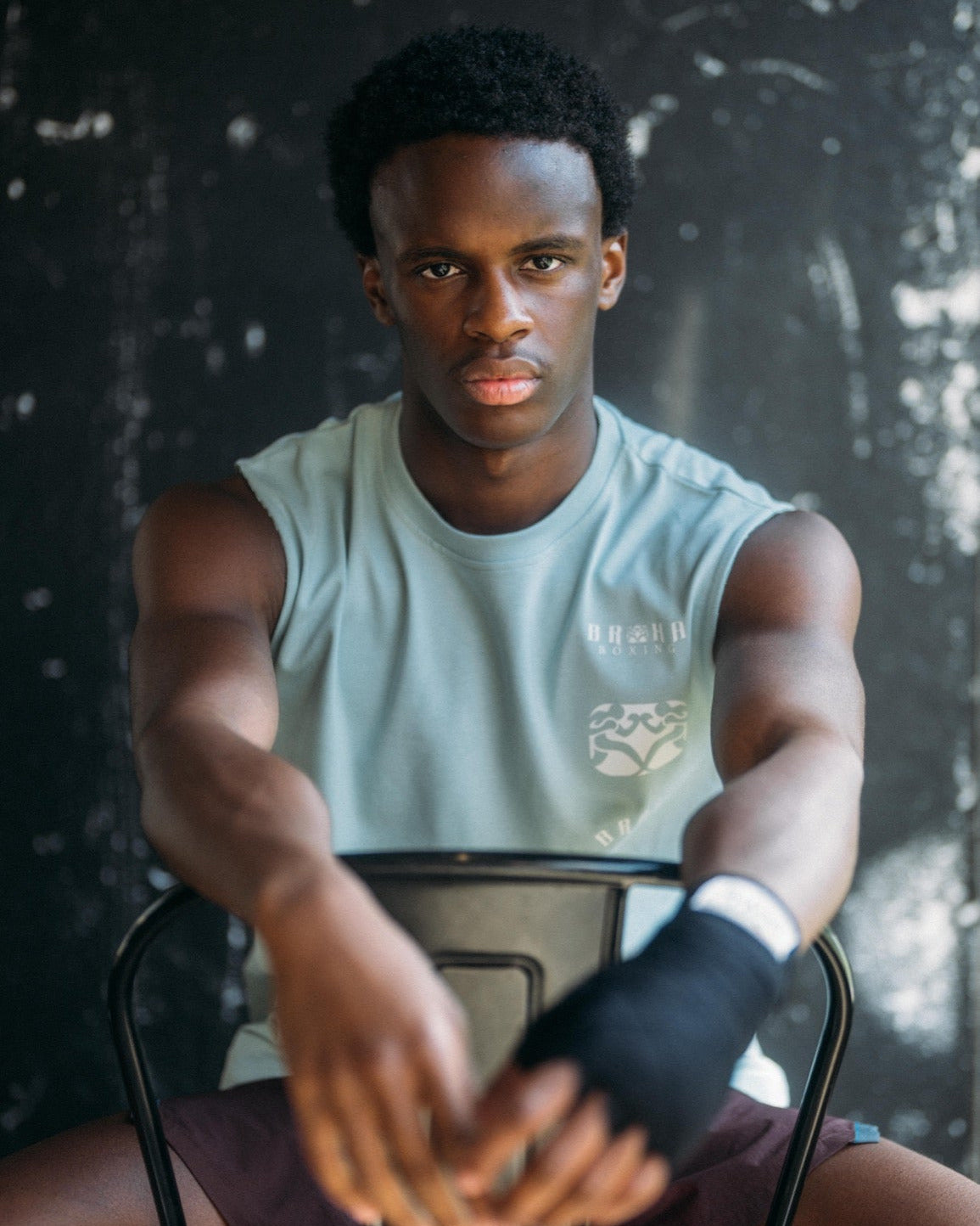 The Lambeth Sleeveless Tee Wash Blue Mens